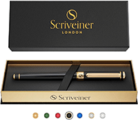 Scriveiner Black Lacquer Rollerball Pen