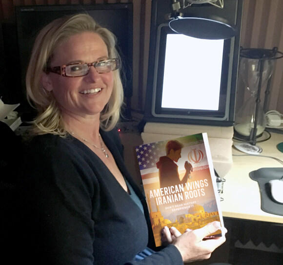 Kristin with Book - American Wings Iranian Roots
